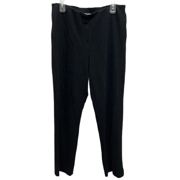 0132 J.Jill Straight Leg Soft Stretch Pull-On Pants Black - Picture 1 of 1